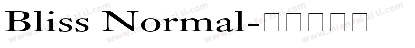 Bliss Normal字体转换